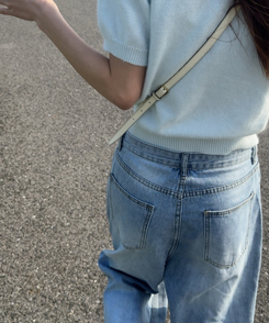 デニム サマーウォッシングワイドデニムパンツ LIGHT DENIM