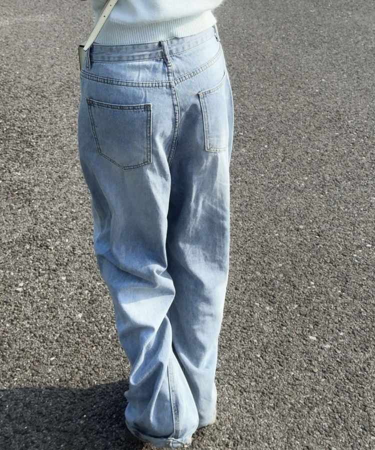 サマーウォッシングワイドデニムパンツ LIGHT DENIM