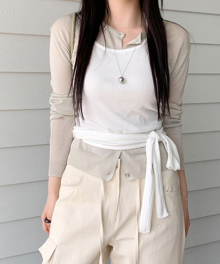 サマーラウンドカーディガン(8color) SOFT KAKKI