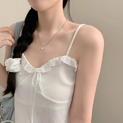 ノースリーブ リボンキャミソールブラウス IVORY