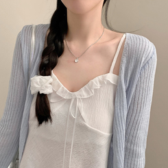 ノースリーブ リボンキャミソールブラウス IVORY