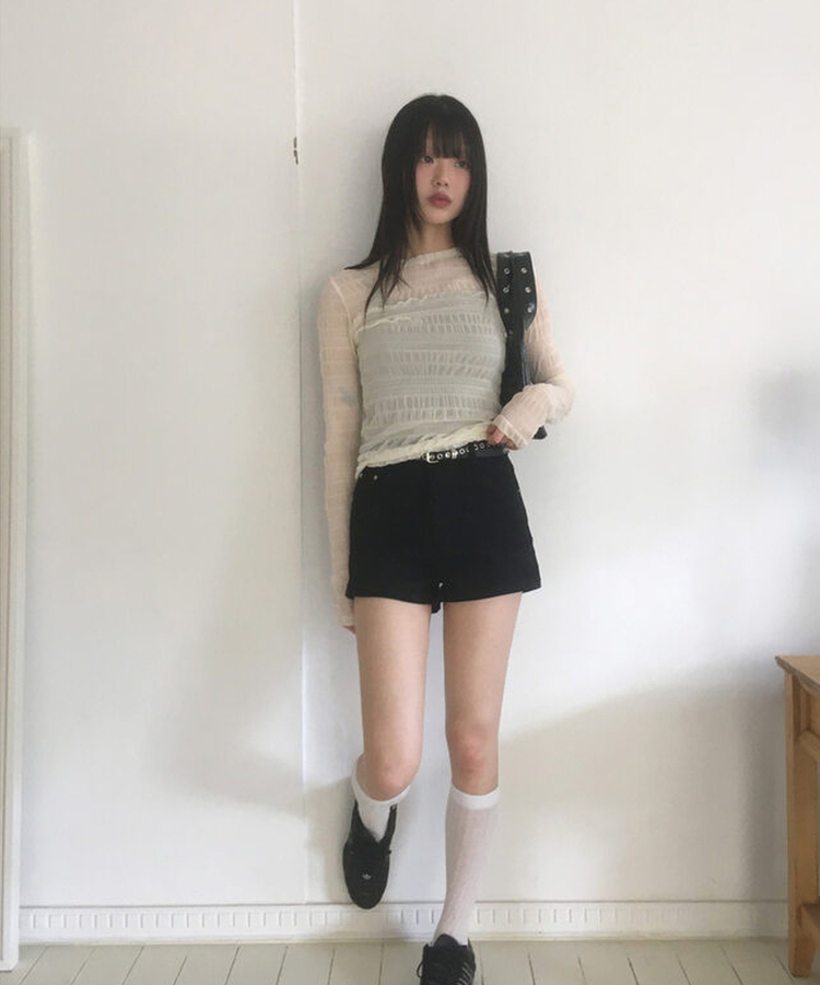 シンプルショートパンツ BLACK