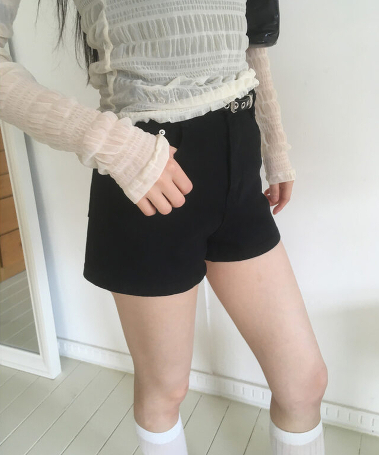 シンプルショートパンツ BLACK