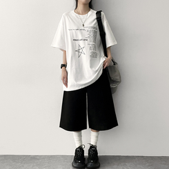 コットン バミューダショーツ aeae STUD SHORTS ユニセックス バミューダ パンツ クロップド丈 ハイ