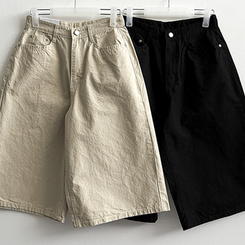 7分丈コットンバミューダパンツ|ショートパンツ|韓国 7分丈コットンバミューダパンツ|ショートパンツ|韓国
