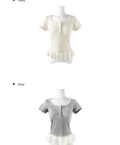 半袖Tシャツ フリルティアード半袖Tシャツ