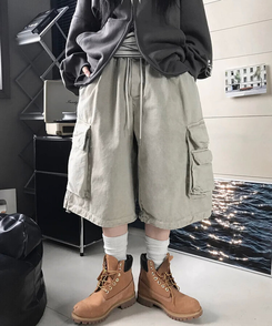ショートパンツ ピグメントバミューダパンツ BEIGE