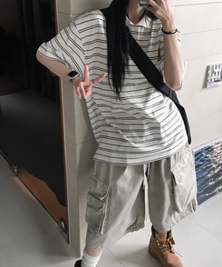 ショートパンツ ピグメントバミューダパンツ BEIGE