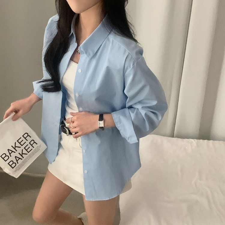 페이퍼 오버핏 코튼 셔츠 5color 소라