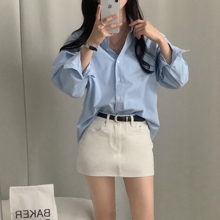 페이퍼 오버핏 코튼 셔츠 5color 소라