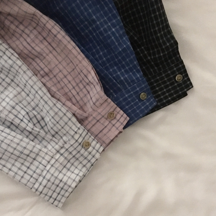 Made 포든 오버핏 체크 루즈 셔츠남방 4color