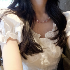 ブラウス ベーシックシャーリングブラウス IVORY