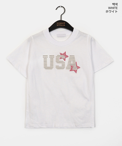 半袖Tシャツ USAビンテージワッペン半袖Tシャツ