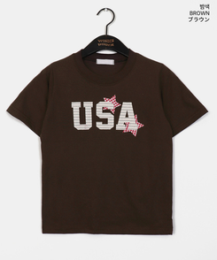 半袖Tシャツ USAビンテージワッペン半袖Tシャツ