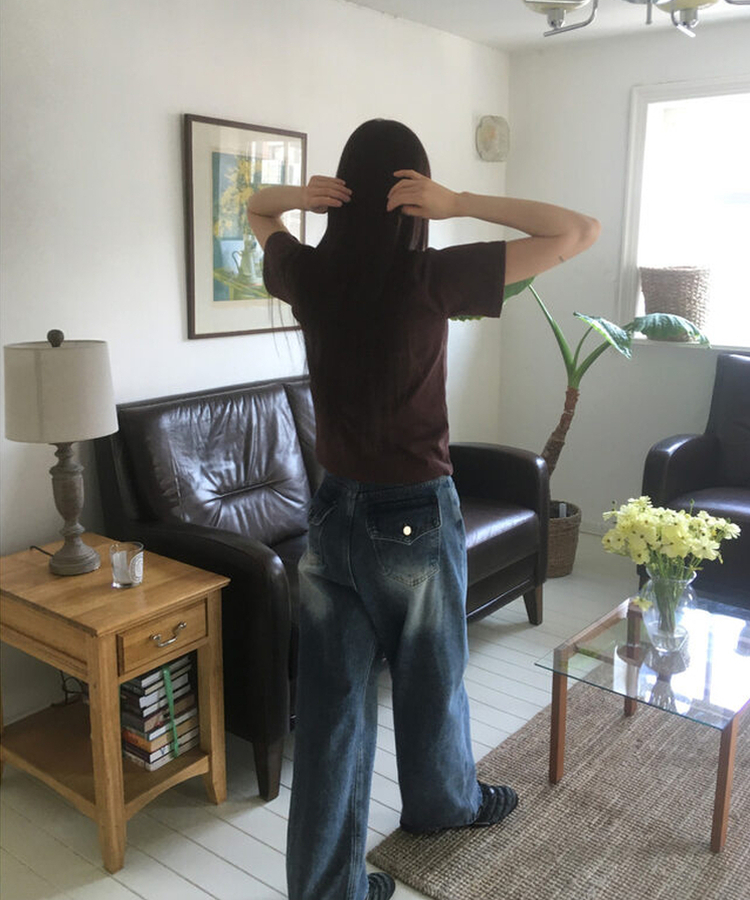 USAビンテージワッペン半袖Tシャツ CHESTNUT BROWN