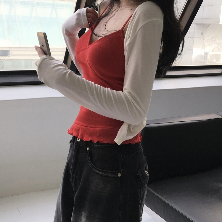 オープンショールカーディガン IVORY