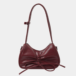 バッグ リボンミニショルダークロスバッグ BURGUNDY