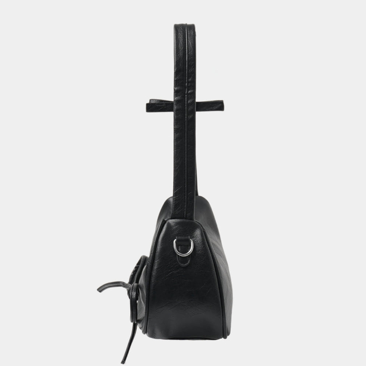 リボンミニショルダークロスバッグ BLACK