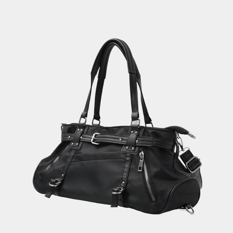バックルショルダークロスバッグ BLACK