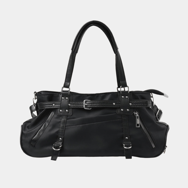 バックルショルダークロスバッグ BLACK