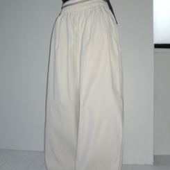コットンパンツ ヒップポケットピンタックワイドパンツ(6color) CREAM IVORY