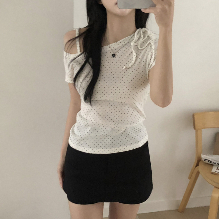 スパンミニスカートパンツ BLACK