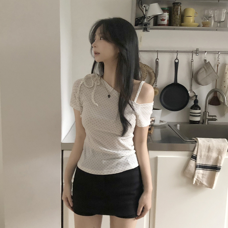 スパンミニスカートパンツ BLACK