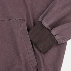 オーバーピグメントフードジップアップ