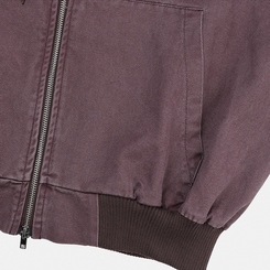 オーバーピグメントフードジップアップ