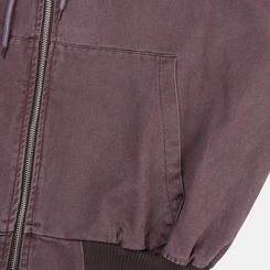 オーバーピグメントフードジップアップ