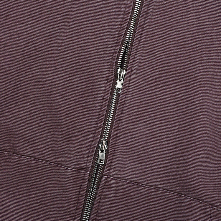 オーバーピグメントフードジップアップ