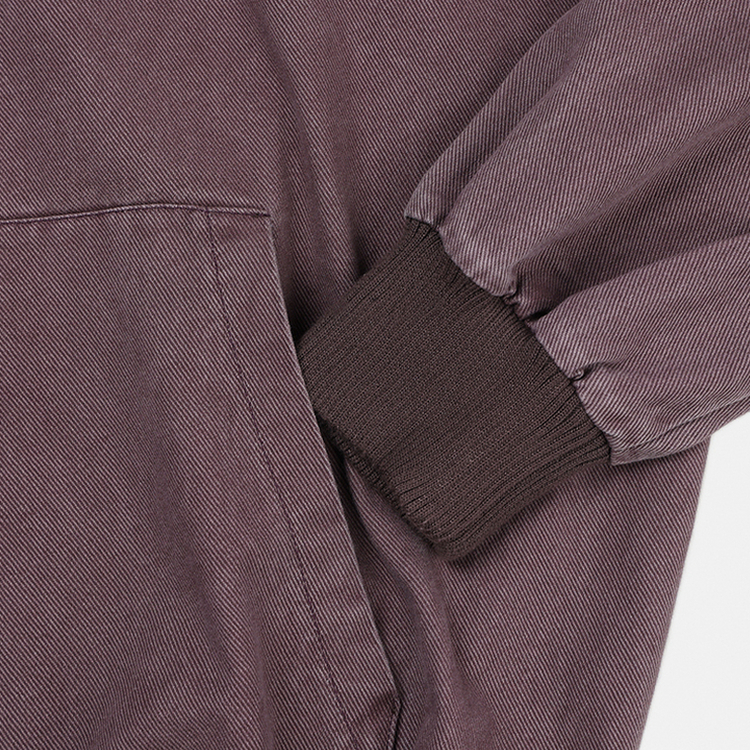 オーバーピグメントフードジップアップ