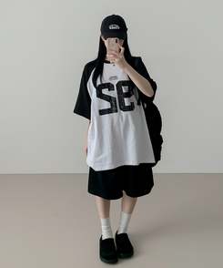 92ナンバー半袖Tシャツ WHITE MELANGE