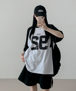 92ナンバー半袖Tシャツ WHITE MELANGE