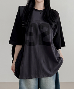 92ナンバー半袖Tシャツ CHARCOAL