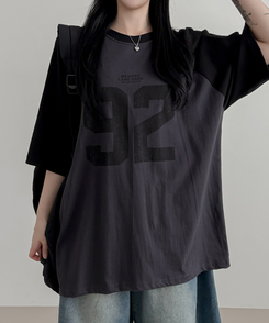 92ナンバー半袖Tシャツ CHARCOAL