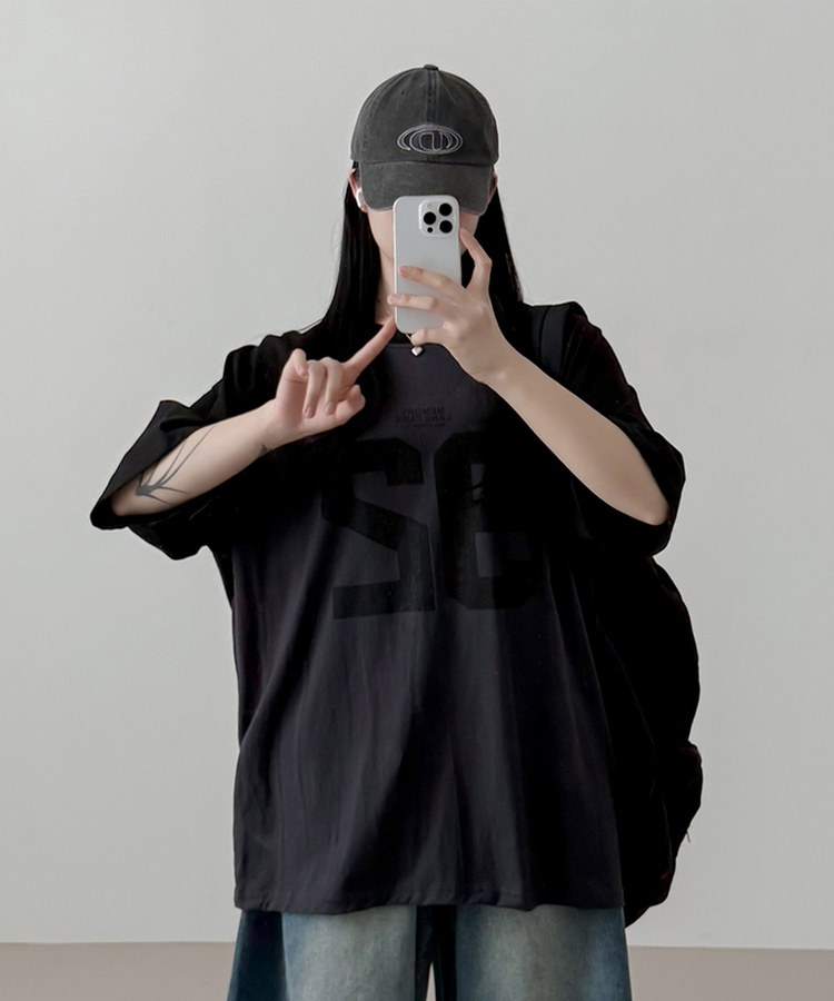 92ナンバー半袖Tシャツ CHARCOAL