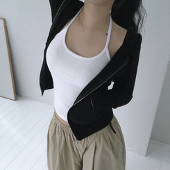 ノースリーブ ホルタースキャミソール IVORY