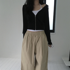ノースリーブ ホルタースキャミソール IVORY