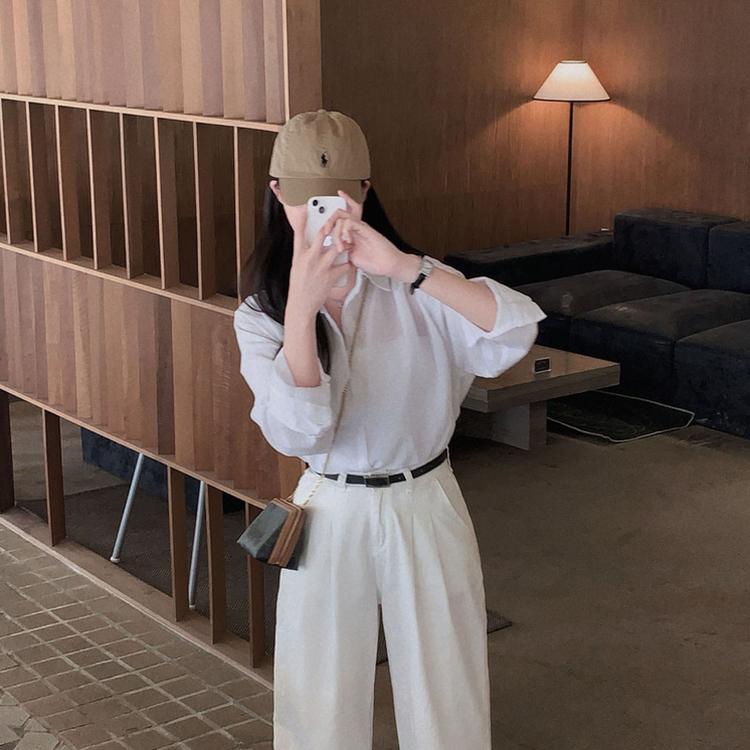 셔츠러버 인생템사란타 스트라이프 루즈핏 썸머 셔츠 남방 화이트