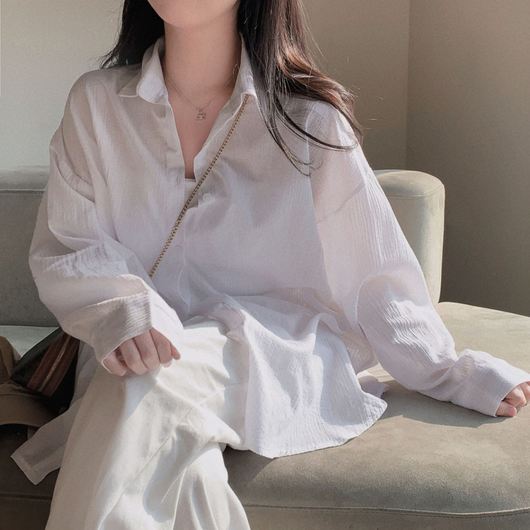 셔츠러버 인생템사란타 스트라이프 루즈핏 썸머 셔츠 남방 화이트