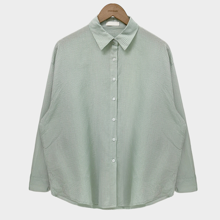 셔츠러버 인생템사란타 스트라이프 루즈핏 썸머 셔츠 남방