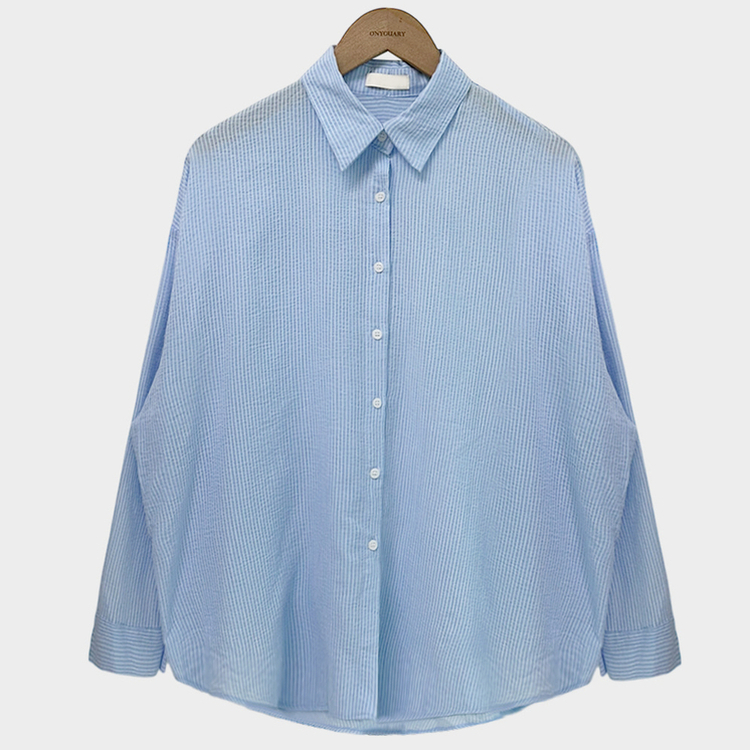 셔츠러버 인생템사란타 스트라이프 루즈핏 썸머 셔츠 남방