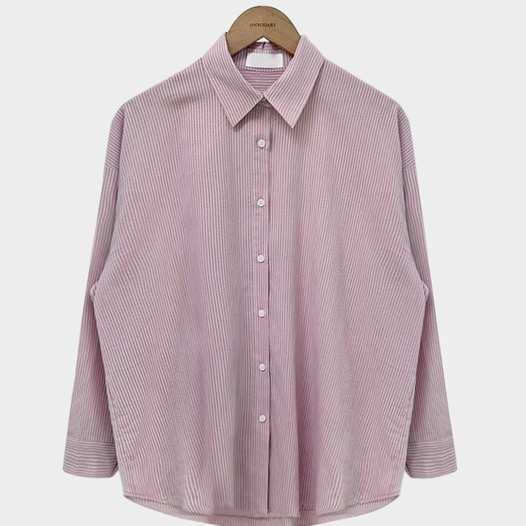 셔츠러버 인생템사란타 스트라이프 루즈핏 썸머 셔츠 남방