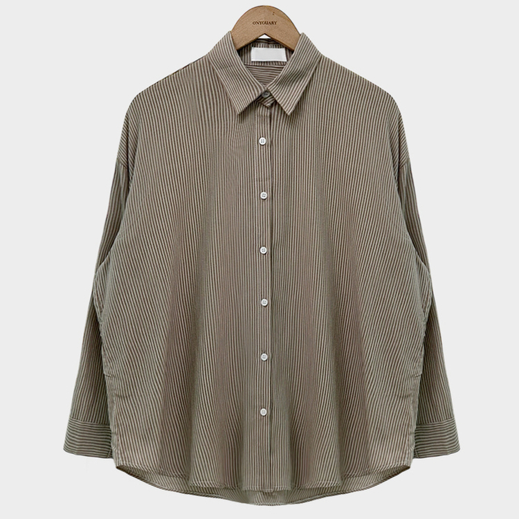 셔츠러버 인생템사란타 스트라이프 루즈핏 썸머 셔츠 남방