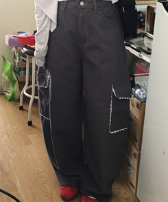レースカーゴパンツ CHARCOAL