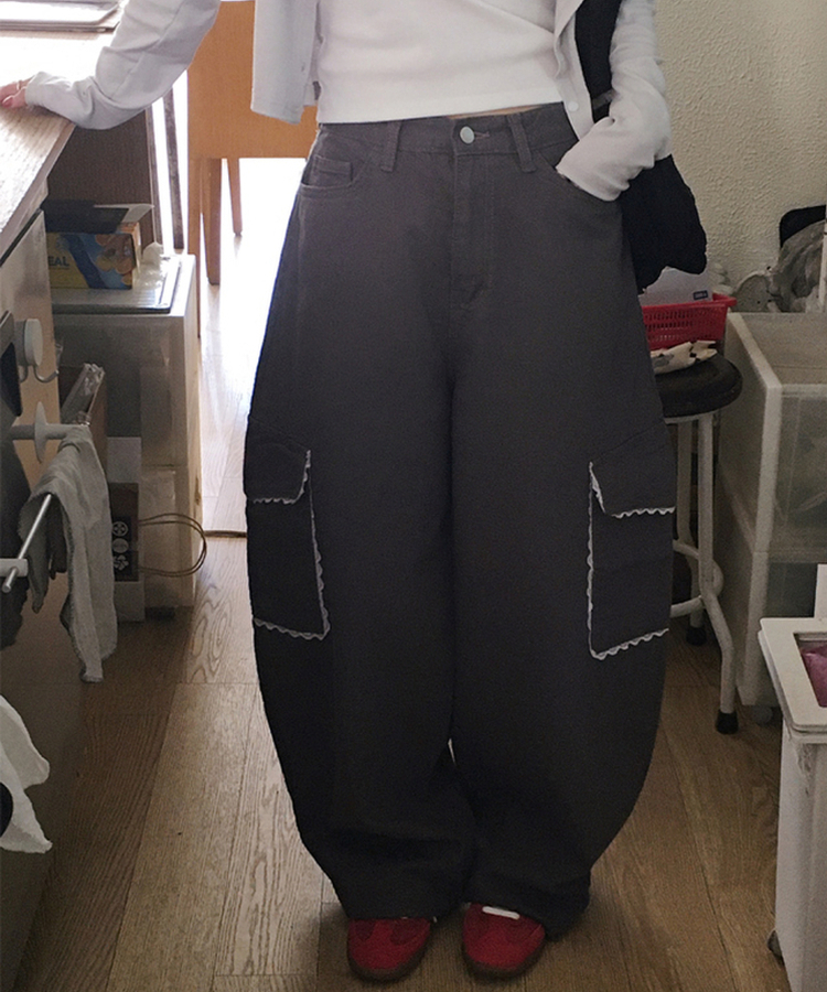 レースカーゴパンツ CHARCOAL