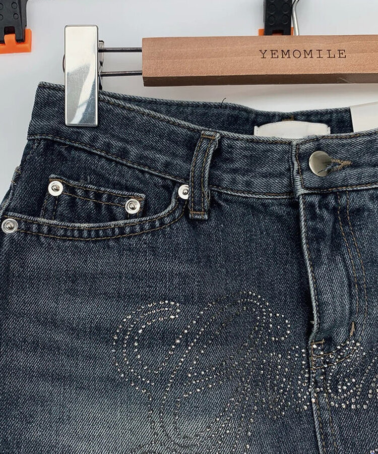 キュービックデニムスカート
