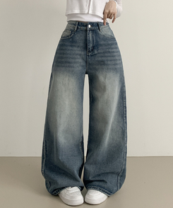 ワイド ウォッシングデニムロングワイドパンツ LIGHT DENIM