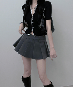 半袖Tシャツ シャツレイヤードニットカーディガン BLACK
